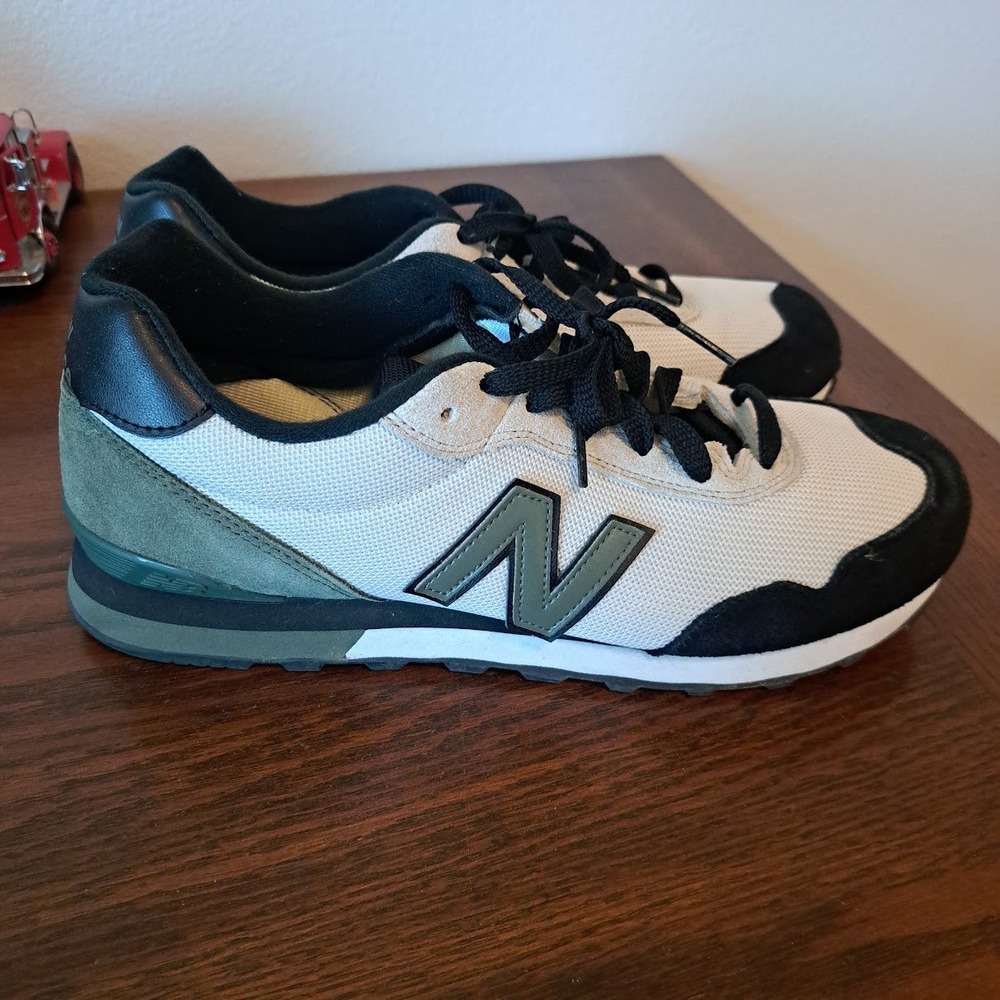 New Balance 515 Mens Sneakers Black White Olive Green ML515 Low Top Shoes